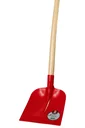 RUHR-BRILLANT, Holstein sand shovel, size 2, 3/4 raised, hardened, red powder-coated, long ash handle 130 cm