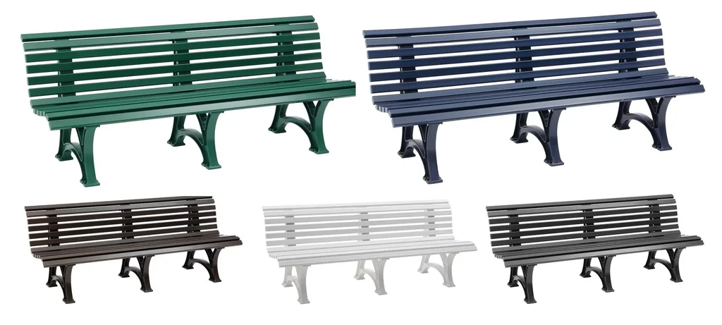 Garden bench Borkum blue