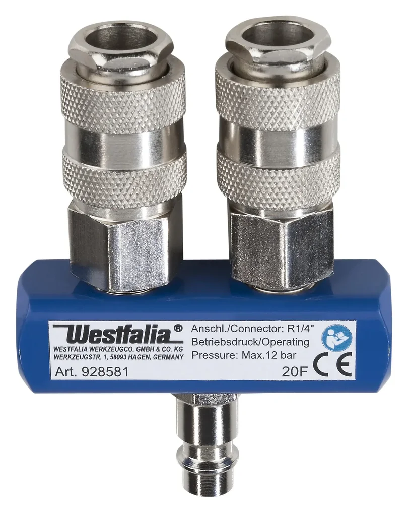 Pressure distributor quick connection 2-way