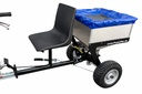 Salt and fertilizer spreader with 100 liters spreading capacity