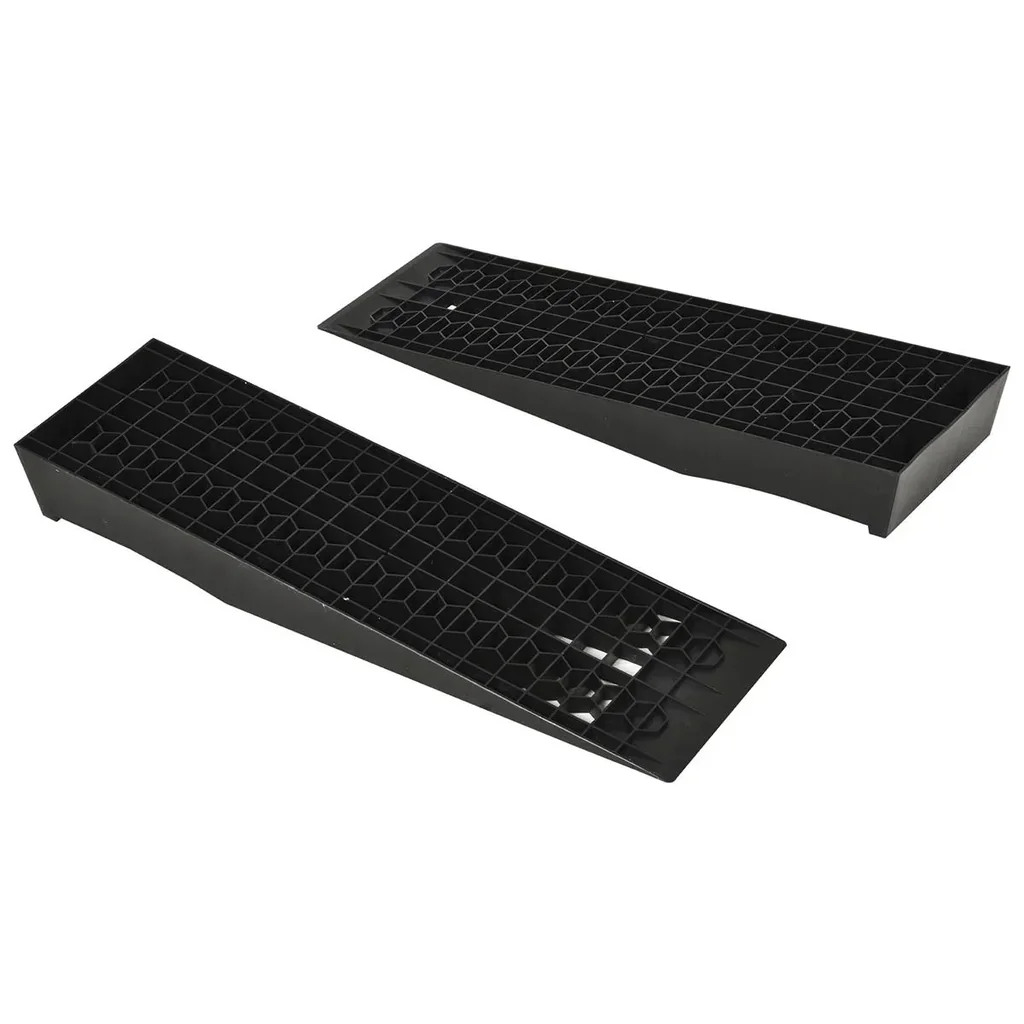 Non-slip loading ramp black