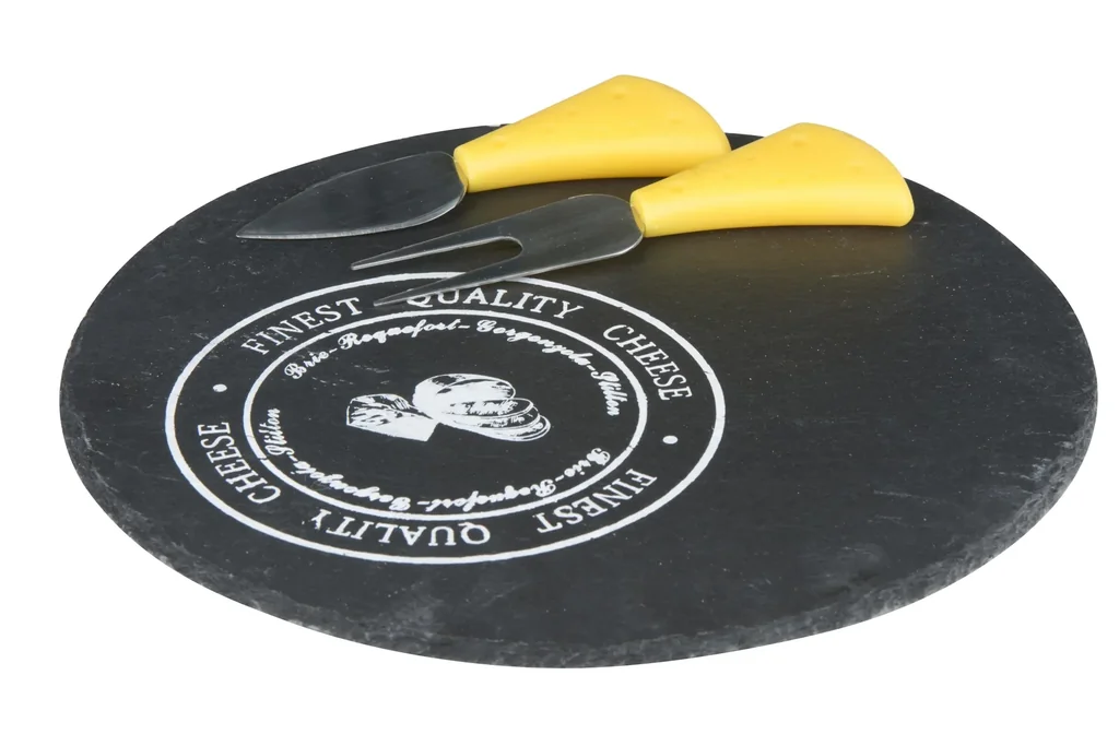 Cheese set slate, 3-piece
