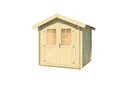 Garden shed 209 size 1 253 x 234 x 244 cm wall thickness 28 mm, with double door natural