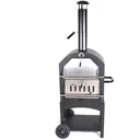 Vargan charcoal grill - pizza oven - smoker - 3-in-1 - grill area 34 x 24 cm - with thermometer