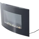 Electric fireplace wall fireplace 1800 Watt LED remote control black