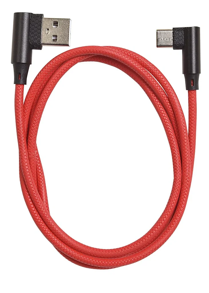 USB charging/data cable, 1m, L-plug
