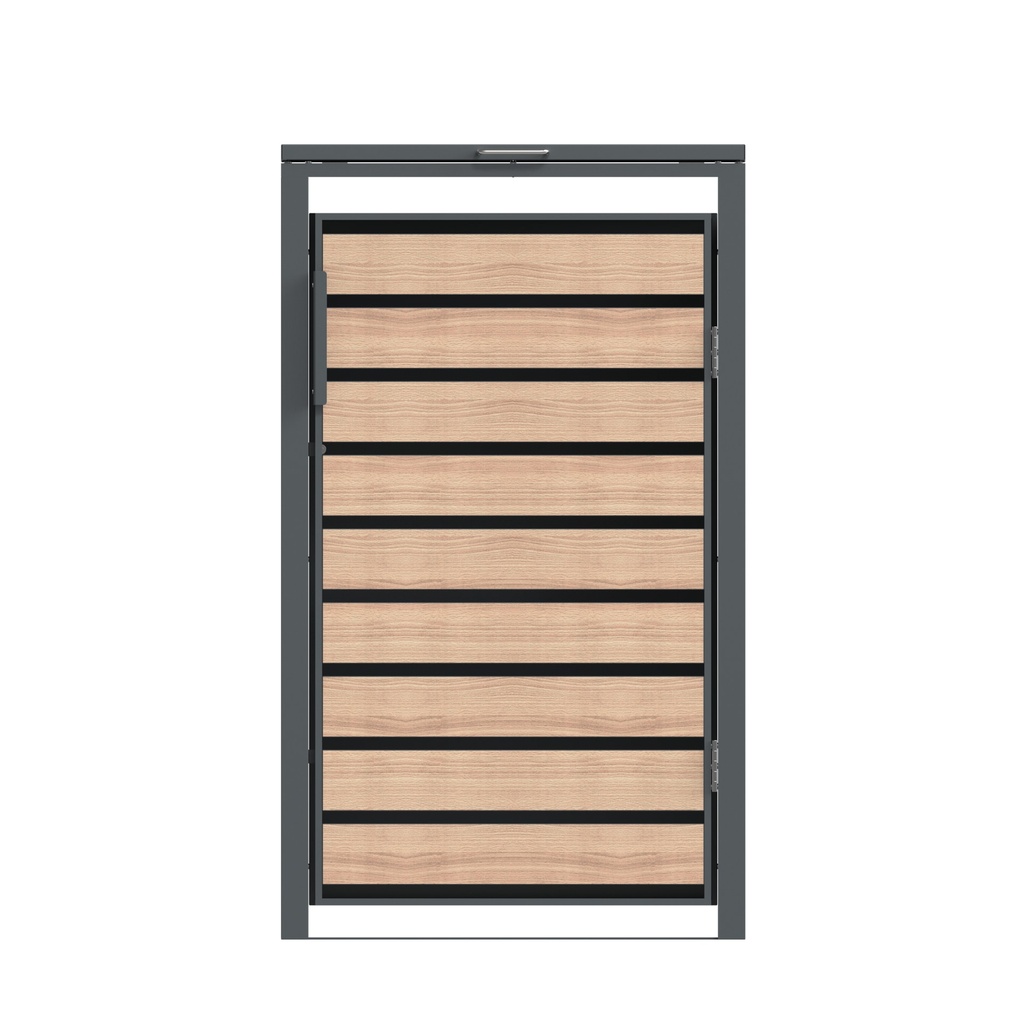 Westmann Waste Bin Enclosure Lacina 1-unit wood look (1× 240 L)