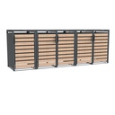 Westmann Waste Bin Enclosure Lacina 5-piece wood look (5× 240 L)