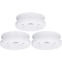 3x Optical smoke detector 10-year lifetime - 85 dB - White