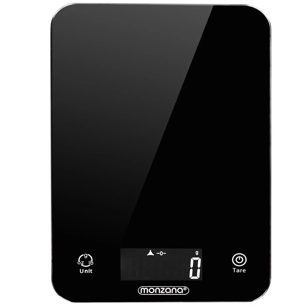 Digital kitchen scale black glass