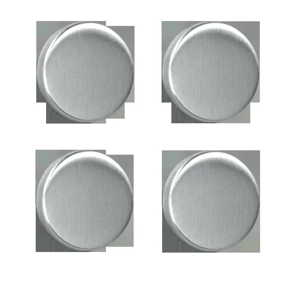 Magnets, round, stainless steel, 3 cm, set of 4