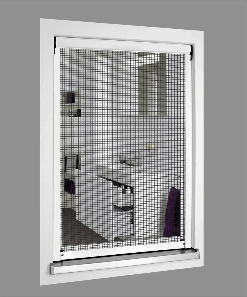 Insect screen roller blind, 130 x 160 cm in white