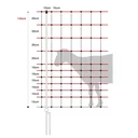 Wolf-proof net for sheep, horinetz super, 145cm high, with double spike, 50m