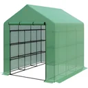 Film greenhouse greenhouse with flower shelf cold frame tomato house plant house for garden, made of steel tube and