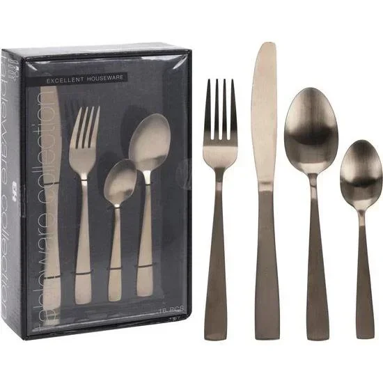 NL cutlery set - 16 pieces - matte gold