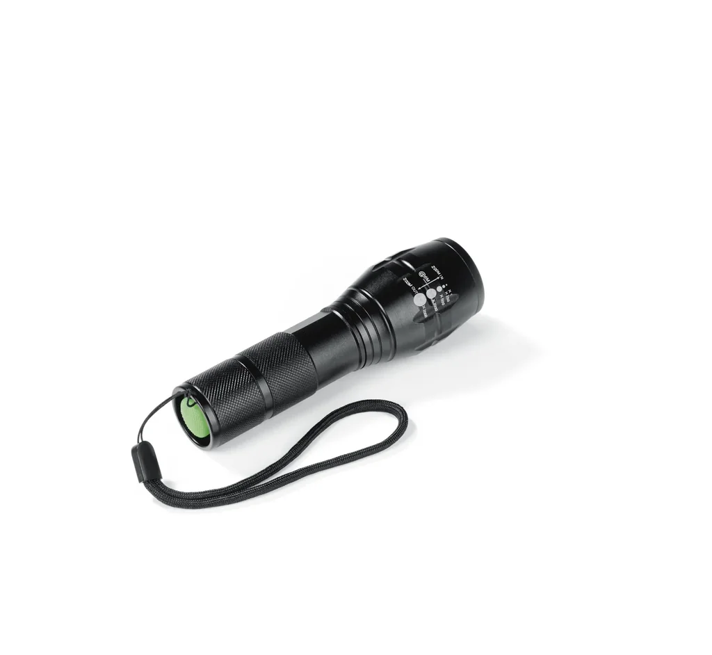 Power flashlight with shock light