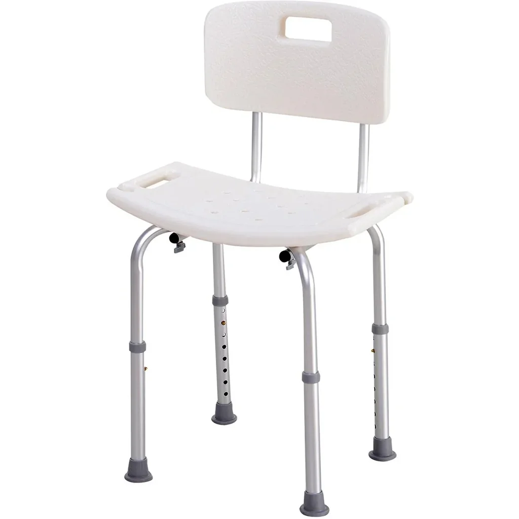 Shower chair with backrest