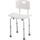 Shower chair with backrest