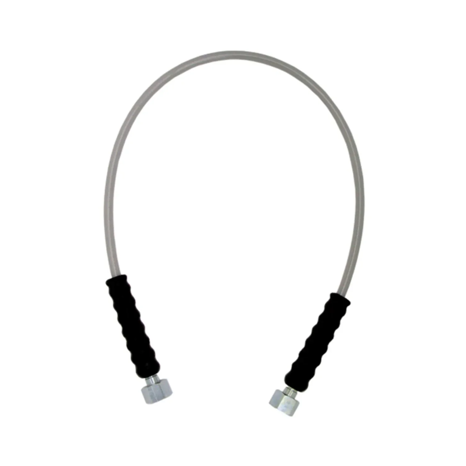 High pressure hose, CO2 hose for wall fitting, 1m - 2 x hexagon nuts