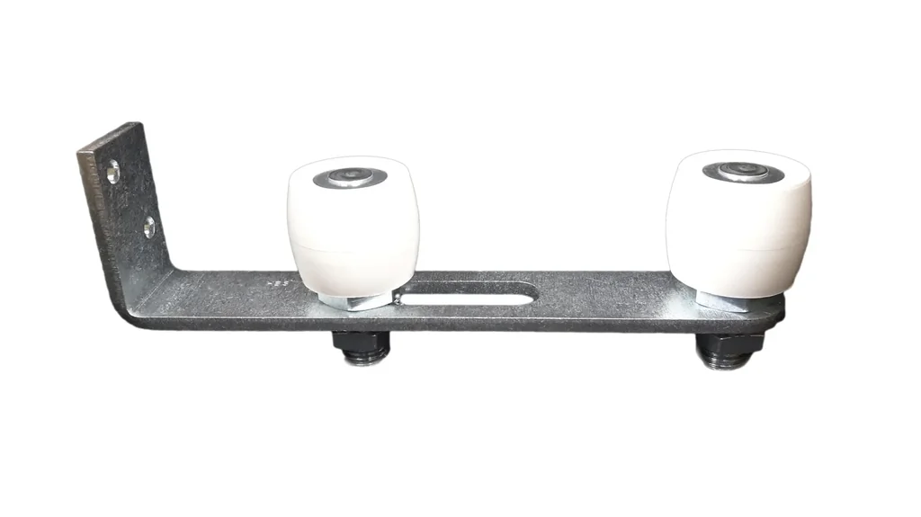 Double guide roller with wall bracket