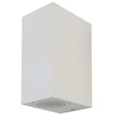 - Outdoor light - 2 lights - Wall light - Rectangle - GU10 - IP44 - White