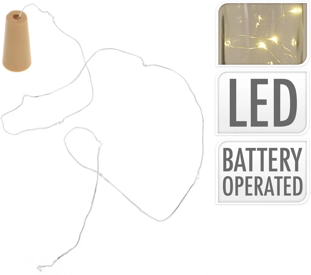 Bottle corks with glowing LEDs