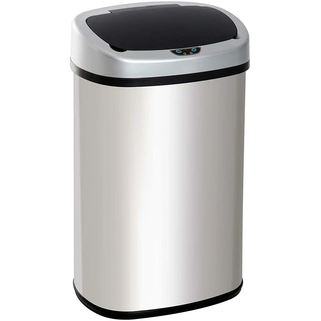 Automatic trash can with infrared sensor 58L silver