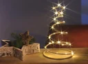 LED spiral Christmas tree made of hemp rope