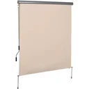 Vertical awning with hand crank grey