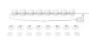 LED mirror light Hollywood, dimmable