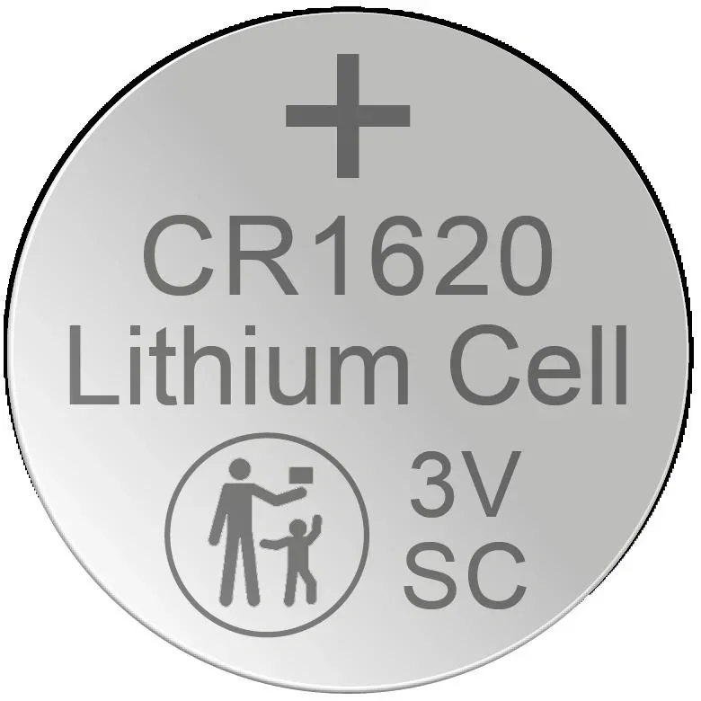 Lithium button cell CR1620, 3 Volt - 5 pieces