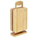 Bamboo boards 6 pieces with stand