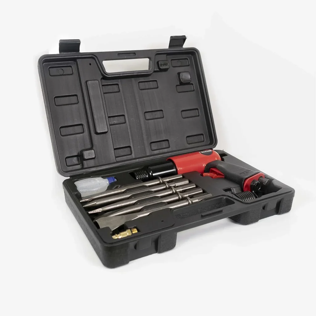 9-piece pneumatic chisel hammer set