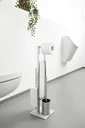 Standing WC set Rivalta 3in1, white / silver matt