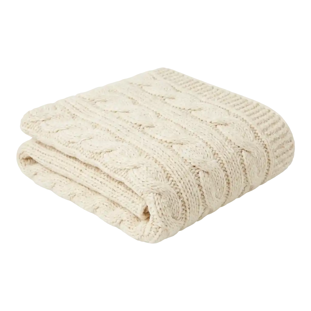 Knitted baby blanket image