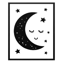 Black and white poster image