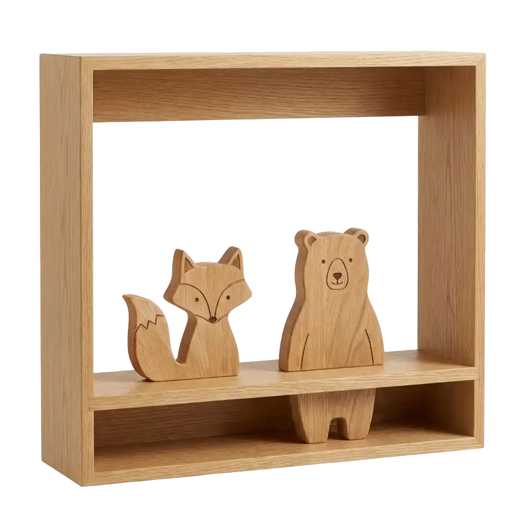 Wall shelf with motif image