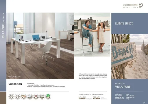 "Villa Pure laminate flooring K062 Del Toro Oak 8 mm 2.22 m² image"