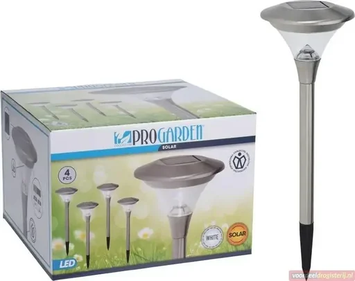"4x Progarden solar garden lamp 47cm (switches on automatically) image"