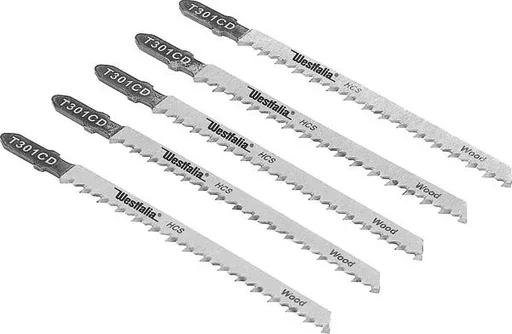 "5-piece jigsaw blade assortment for wood image"