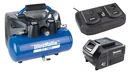 Cordless air compressor set, 2x18 Volt-4 Ah, 1x Dippel quick charger