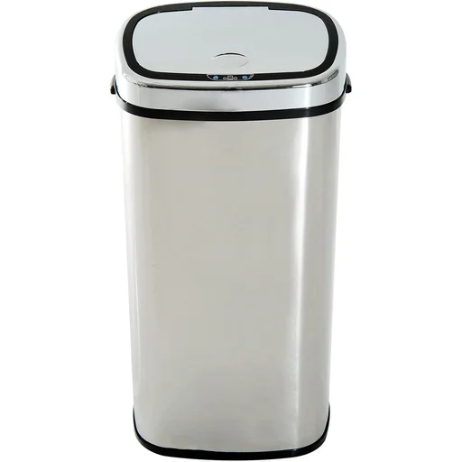 "Automatic trash can with sensor, stainless steel 68L, silver image"