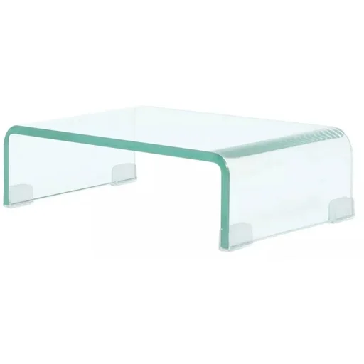 "TV cabinet/monitor stand transparent 40x25x11 cm glass image"