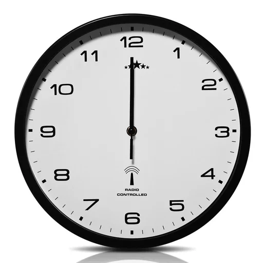"Wall clock radio Ø 31cm - black image"
