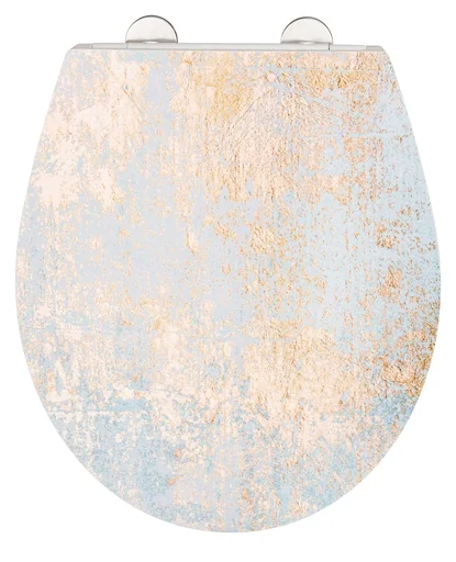 "Premium toilet seat Agate with relief, made of antibacterial Duroplast, with soft-close mechanism image"