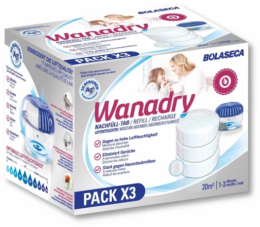 "Dehumidifier refill pack with 3 tabs of 450g each image"