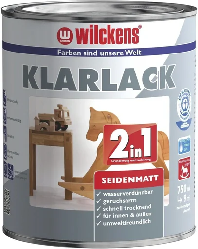 "2-in-1 clear varnish, satin matt, colorless, 750 ml image"