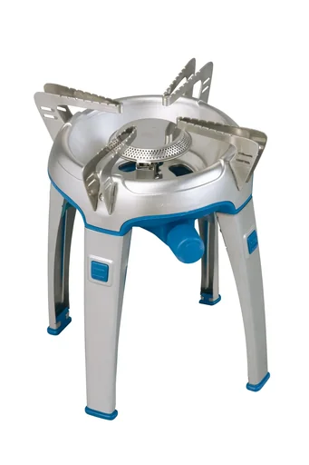 "Bivouac camping gas cooker for valve cartridges, with Easy Clic Plus system, piezo ignition and carrying bag image"