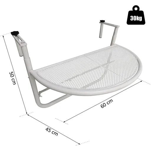 "Height-adjustable balcony hanging table image"