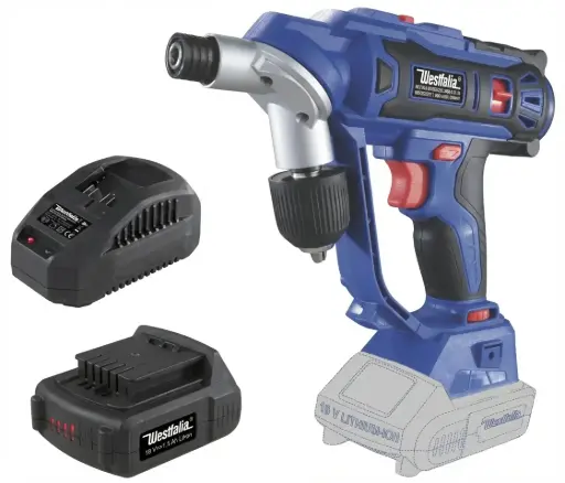 "Battery-Twin Drill 18 V Li-Ion ATD18 + Battery 18 V Li-Ion 1.5 Ah + Charger ALG 18 V Li-Ion, 2.4 Ah image"